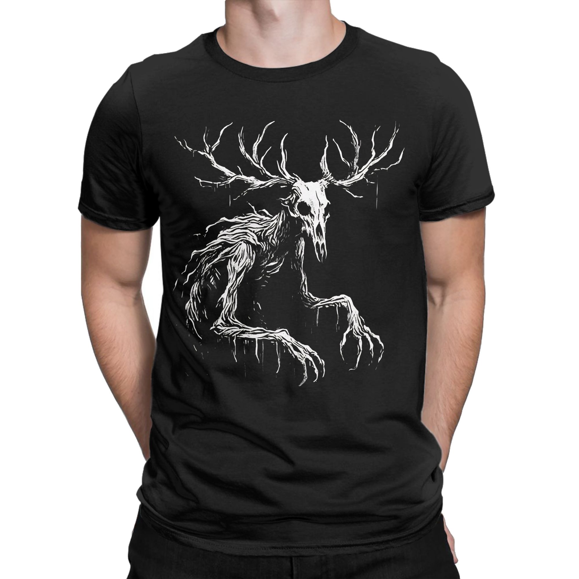 Winter Clothing Ideas For Women - Wendigo-冬の悪夢 Tシャツ男性女性ヒップスターピュアコットン Tシャツラウンドカラー半袖 Tシャツギフトアイデア衣類