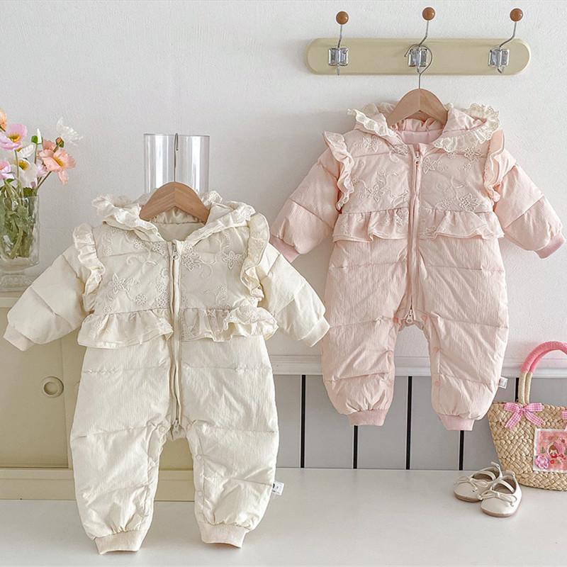 Winter Clothing For Toddlers - Cekcya ツインズ服ベビー冬新生児ジャンプスーツ幼児女の子ワンピース素敵なロンパース 100 日プラスベルベット服