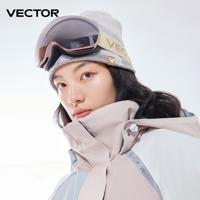 Snow Goggle Uv - ベクトル OTG スキースノーボードゴーグル女性男性スキーアイウェア UV 400 雪保護メガネ大人の二重球面ミラー磁気