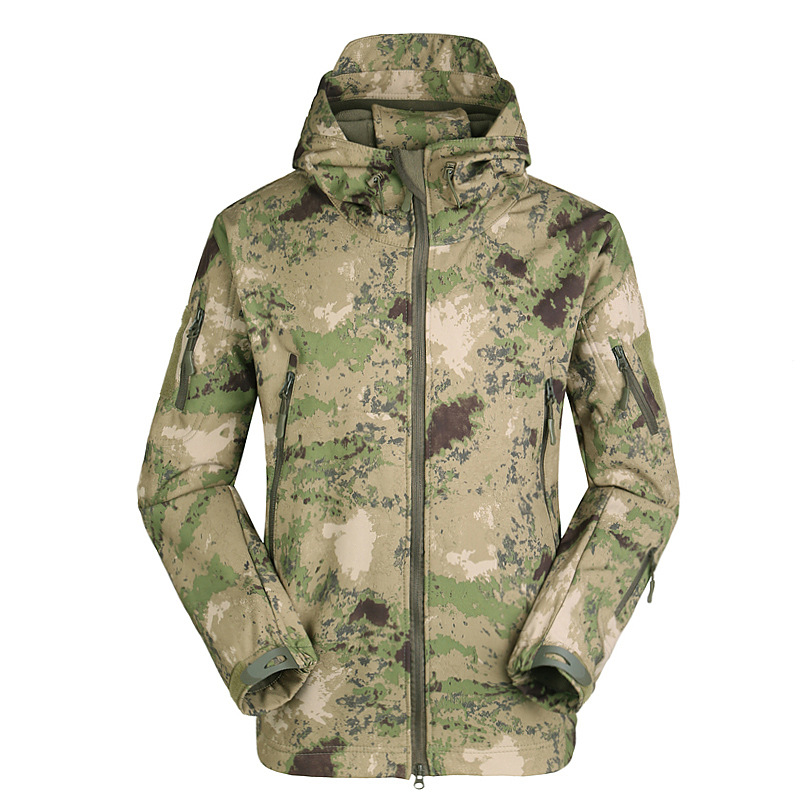 Windproof Jacket Softshell - タクティカル・トム メンズ アウトドア・アドベンチャー迷彩セット：シャークスキン・ソフトシェルジャケット、防水、防風、ハイキングに最適