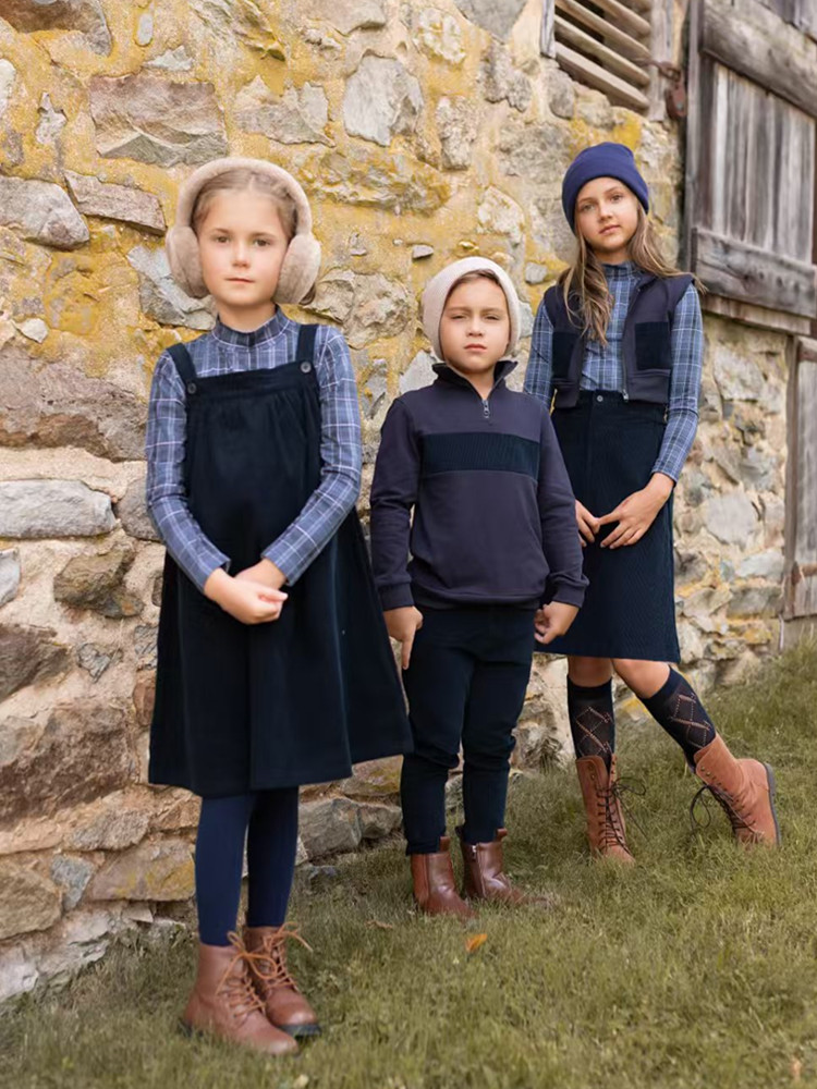 Winter Clothing For Toddlers - AP 2025 AW コーデュロイコレクション ネイビーブルー キッズ