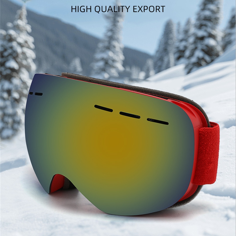 Snow Goggle Uv - スキーゴーグル二重層フレーム UV400 防曇抗 UV スキーメガネスキーマスクスノーボード男性女性アウトドアスポーツスノーゴーグル