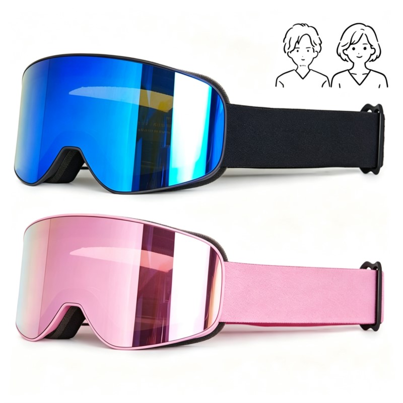 Snow Goggle Uv - 全天候型アイプロテクターゴーグル、紫外線防止曇り止めレンズ、低風抵抗、山岳ライディングやスノースポーツ用