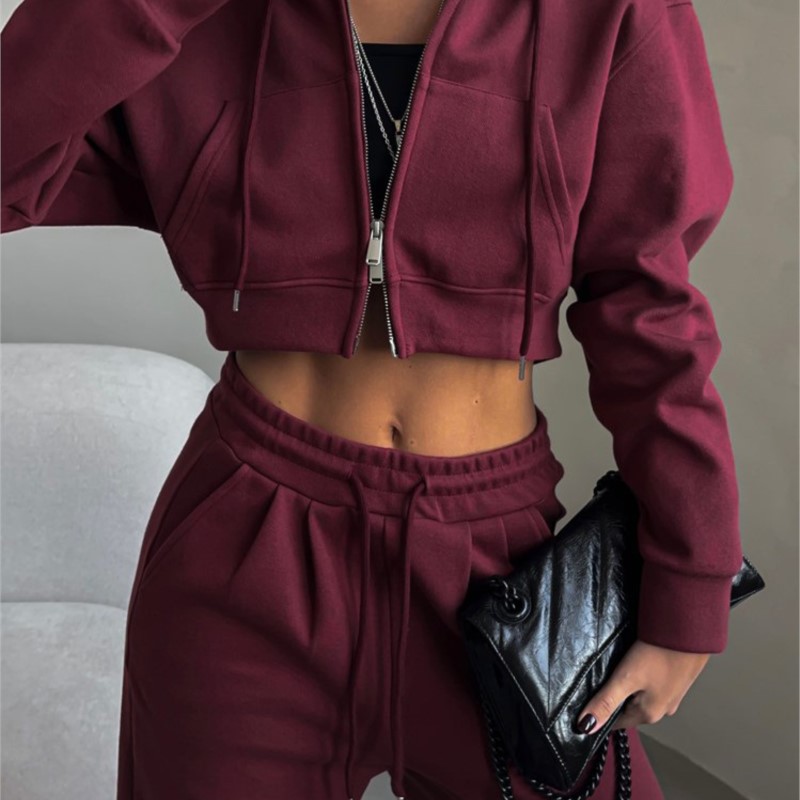カジュアル レディース スーツ 長袖 ジッパー フード付き  - Winter Clothing Trends のレビューと価格
