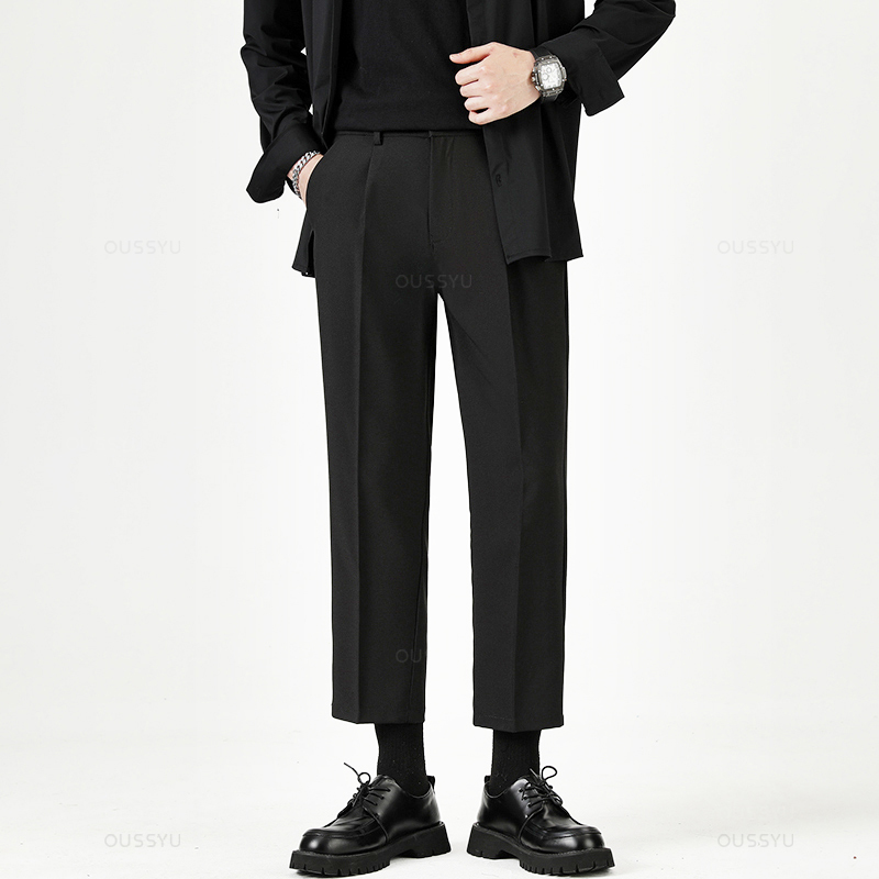 ブランド服スムーズスーツパンツ男性ビジネスフォーマル足首丈ワ - Winter Clothing Work のレビューと価格