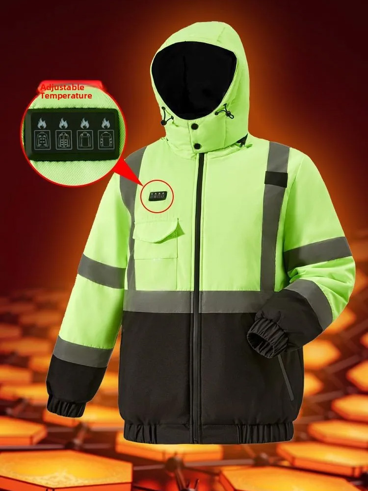 29 エリア加熱綿ジャケット冬用防寒厚手反射ストリップ付き綿 - Winter Clothing Articles のレビューと価格