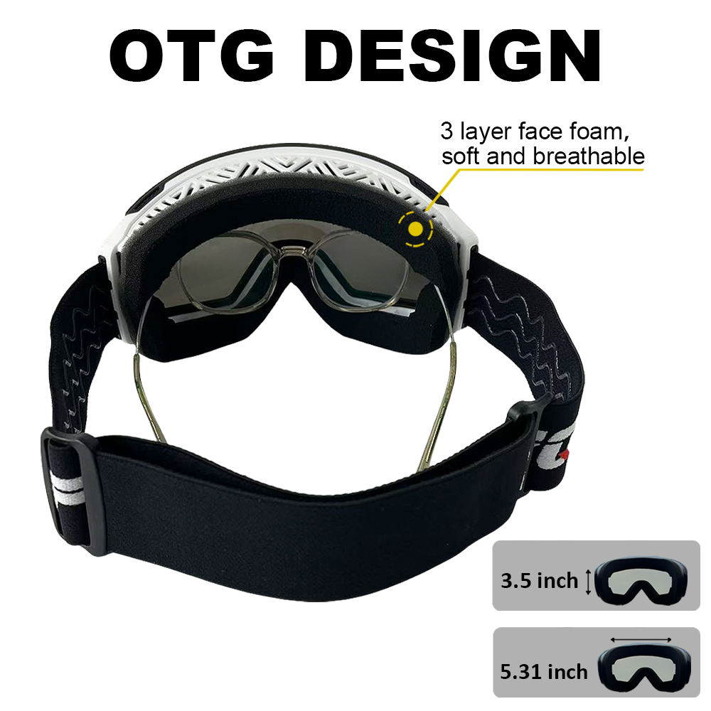 プロのスキーメガネ男性女性防曇円筒形スノースキーゴーグル U - Snow Goggle Uv のレビューと価格