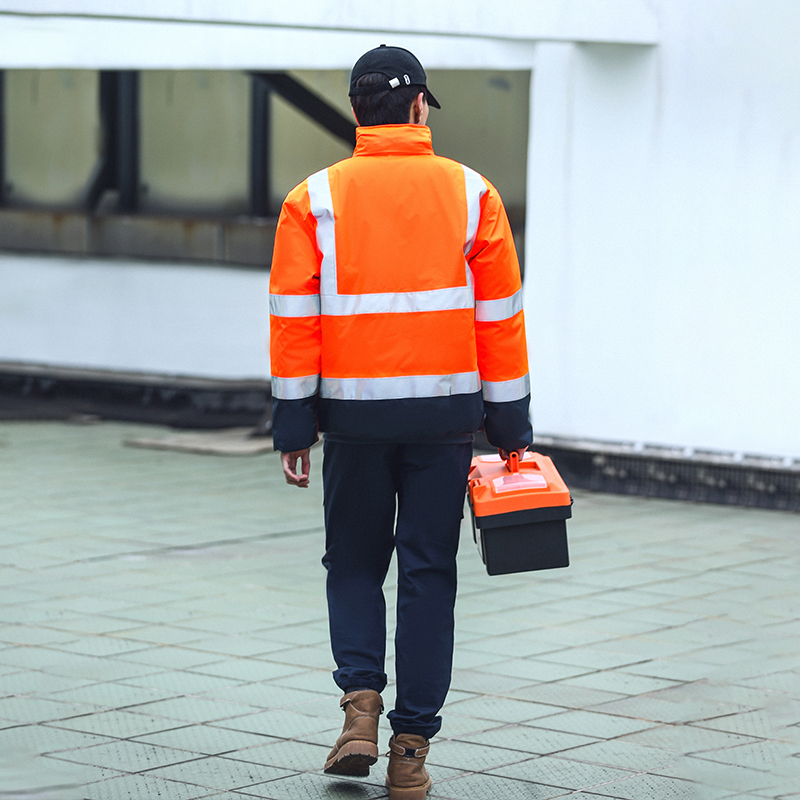 男性用冬ジャケット,3M反射ストライプ,作業服,厚手のコット - Winter Clothing Articles のレビューと価格