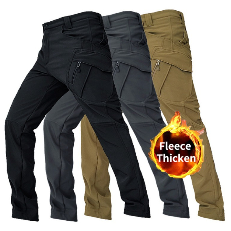 メンズフリース裏地付き冬用暖かいタクティカルパンツ防水ハイキ - Winter Clothing Work のレビューと価格