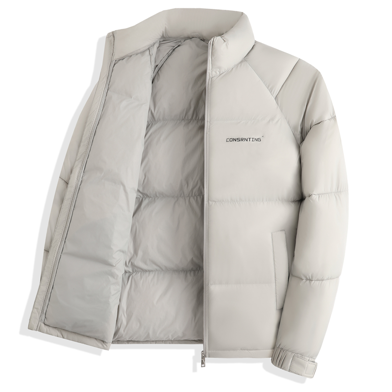高品質メンズジャケットスタンドアップカラージッパープリント綿 - Winter Clothing Trends のレビューと価格