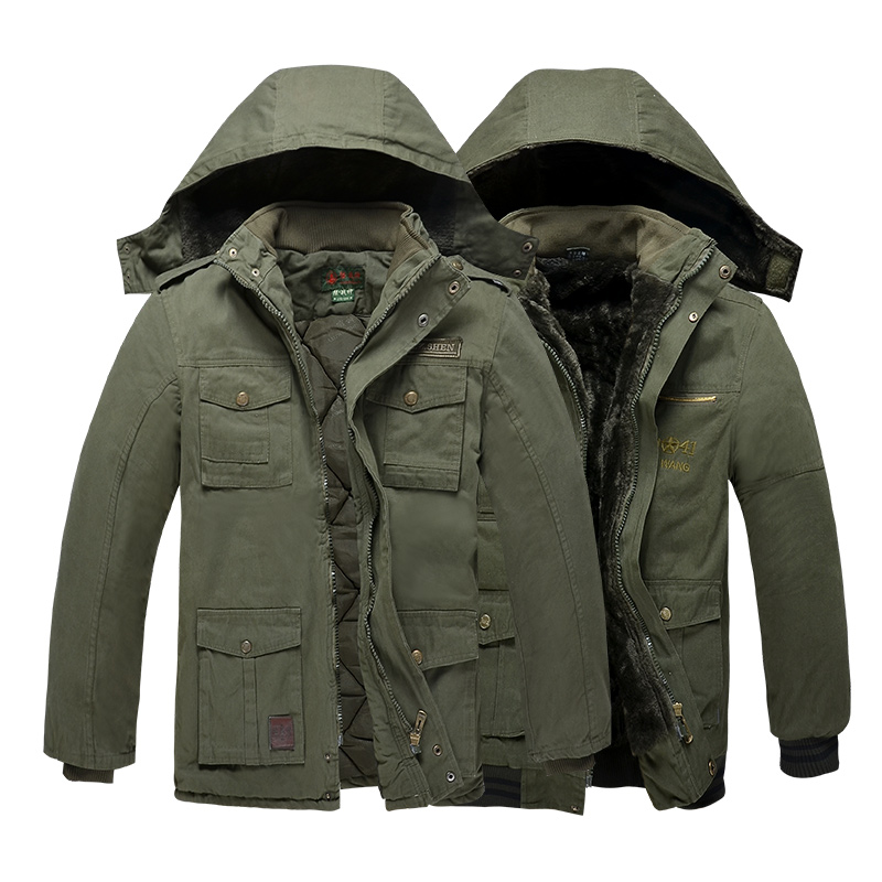 厚みのある迷彩軍用綿ワークコートメンズ冬用防寒服溶接労働保護 - Winter Clothing Work のレビューと価格