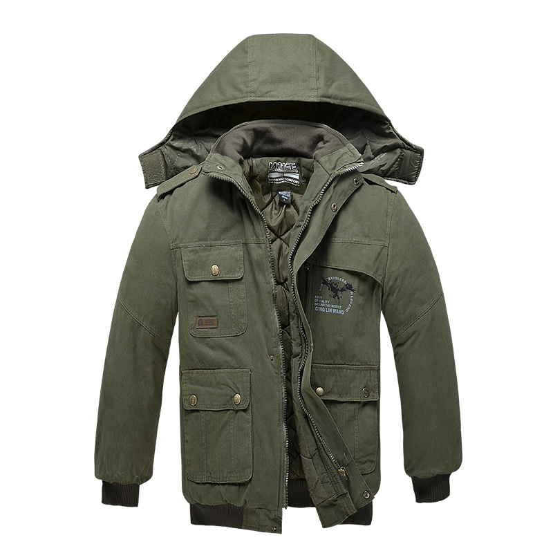 厚みのある迷彩軍用綿ワークコートメンズ冬用防寒服溶接労働保護 - Winter Clothing Work のレビューと価格