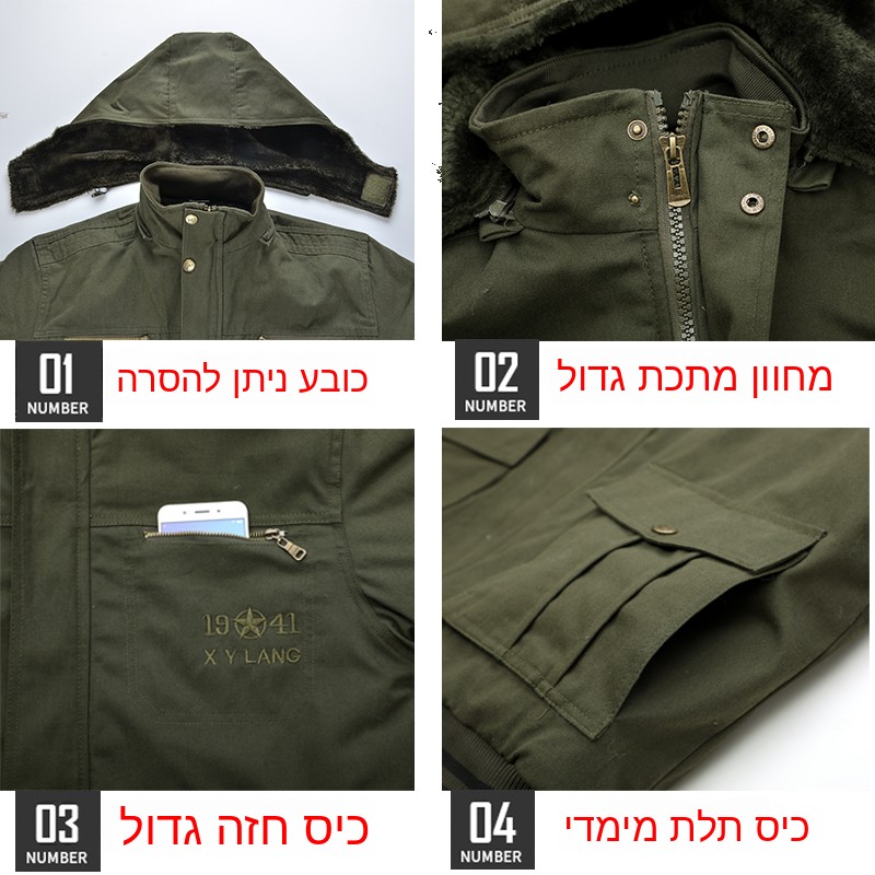 厚みのある迷彩軍用綿ワークコートメンズ冬用防寒服溶接労働保護 - Winter Clothing Work のレビューと価格