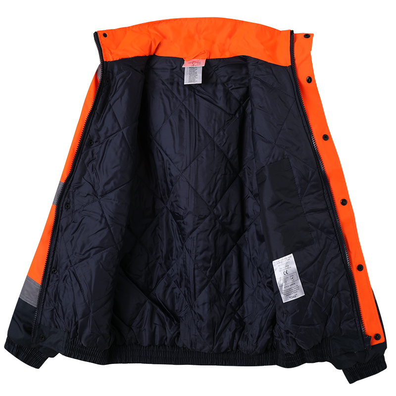 メンズハイビジブルパッチワークボンバージャケット、防水、反射 - Winter Clothing Articles のレビューと価格