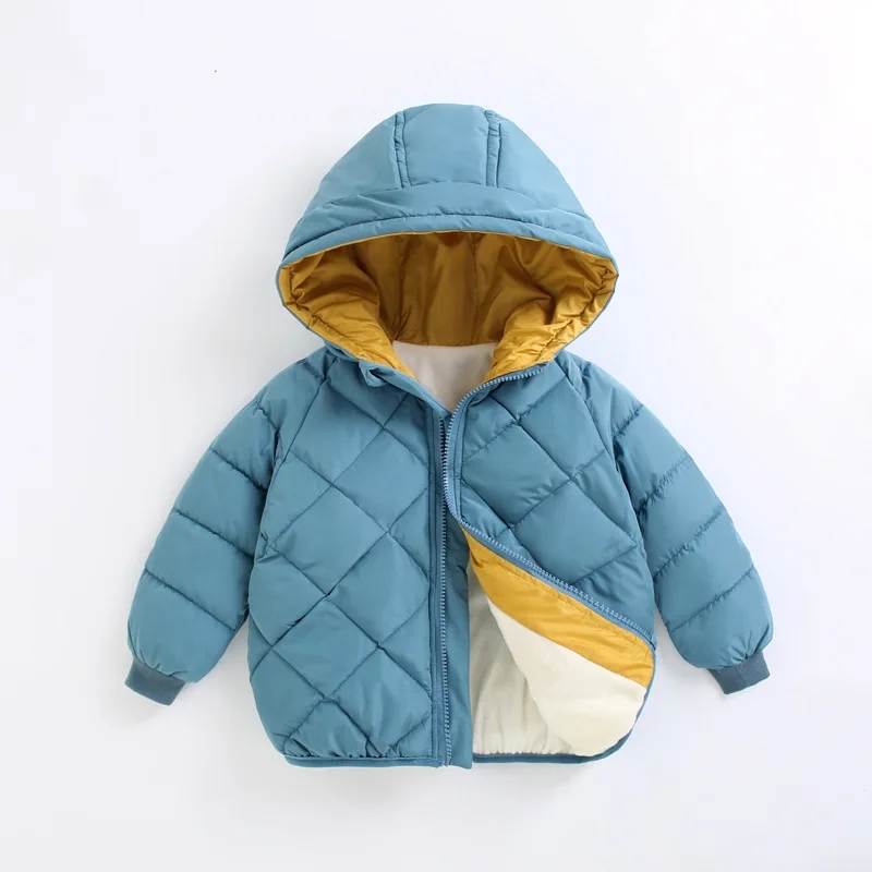 カジュアルベビーガールズ冬服キッズライトダウンコートフード付 - Winter Clothing For Toddlers のレビューと価格
