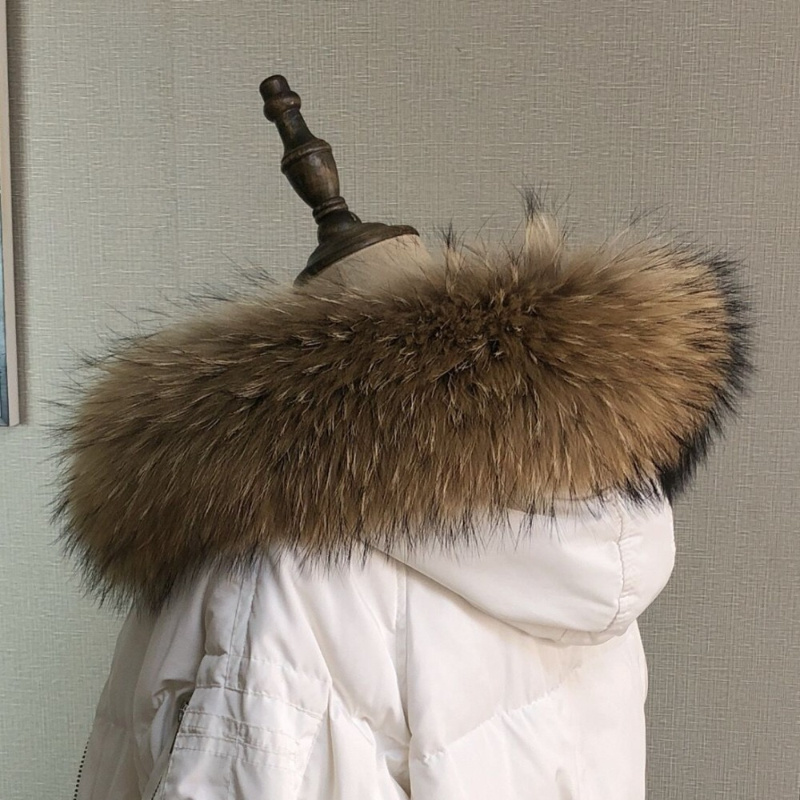 女性用の本物の毛皮の襟,冬用の女性用コートパーカー,アライグ - Winter Clothing Color のレビューと価格
