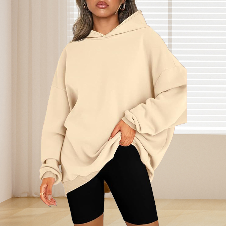 プラスサイズのベーシックソリッドカラーパーカー、カジュアルシ - Winter Clothing Color のレビューと価格