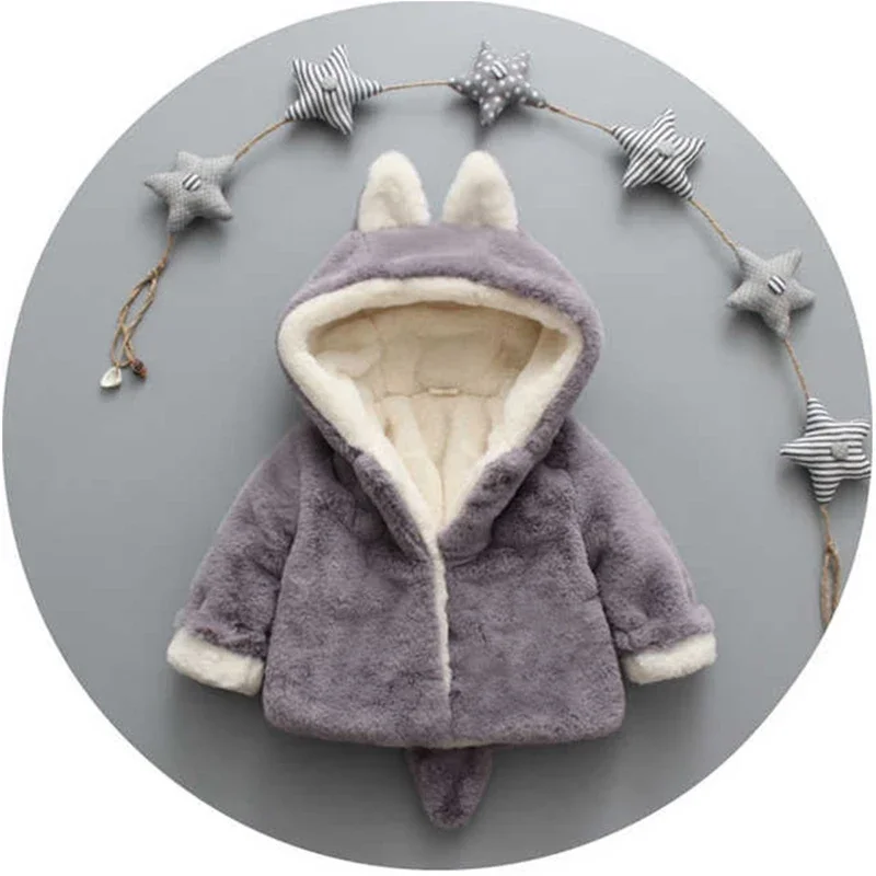 かわいい猫の耳が付いたベビージャケット,小さな女の子のための - Winter Clothing For Toddlers のレビューと価格