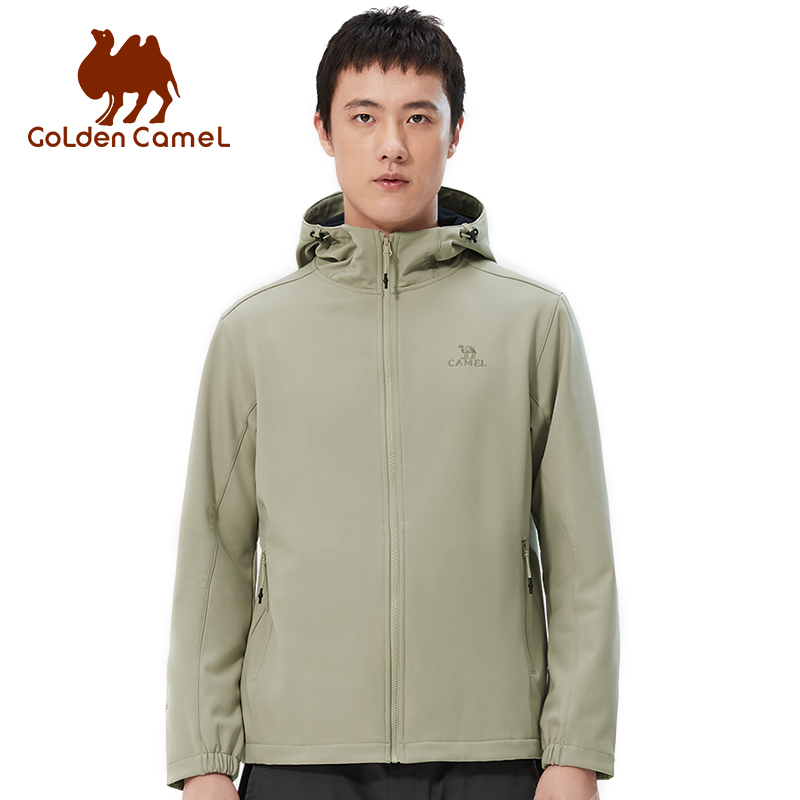 ゴールデンキャメル ハイキングジャケット メンズ ソフトシェ - Windproof Jacket Softshell のレビューと価格