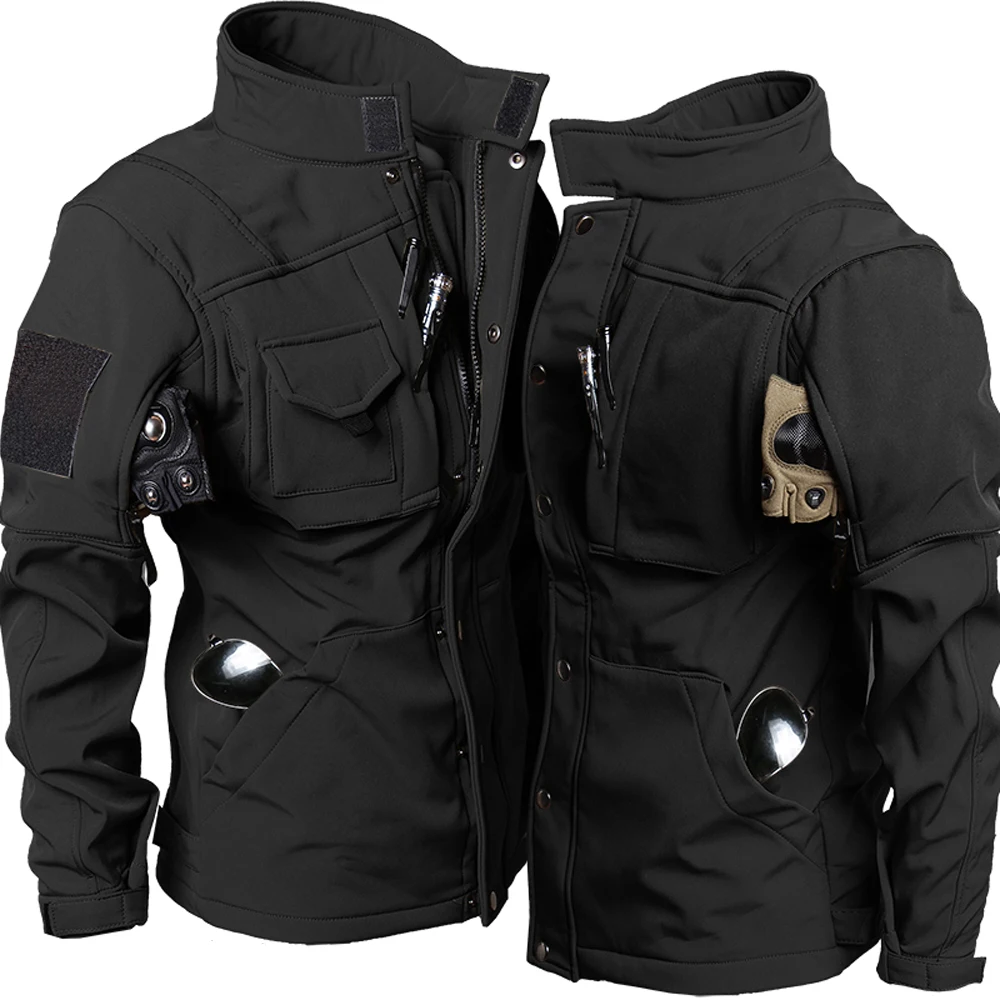 メンズタクティカルセット冬サメ皮ソフトシェル防風防水ジャケッ - Windproof Jacket Softshell のレビューと価格