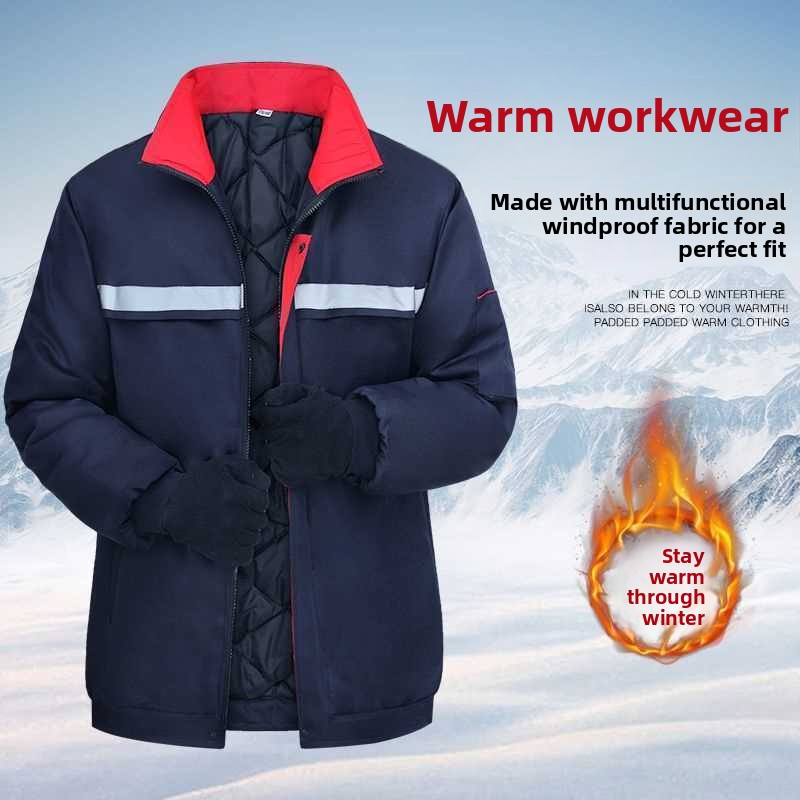 Thiened 冬作業服綿ジャケット反射ストリップ自動車修理 - Winter Clothing Work のレビューと価格