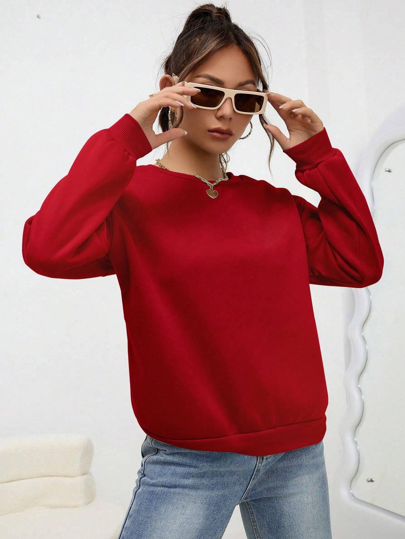 ソリッドカラー マルチカラー プラスサイズ 女性用パーカー  - Winter Clothing Color のレビューと価格