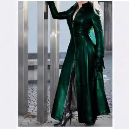 プラスサイズスリムフィットジッパーカラーPUレザージャケット - Winter Clothing Color のレビューと価格