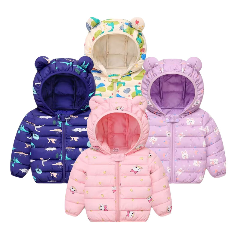 子供の綿のコート赤ちゃん漫画ダウンジャケット男の子フード付き - Winter Clothing For Toddlers のレビューと価格