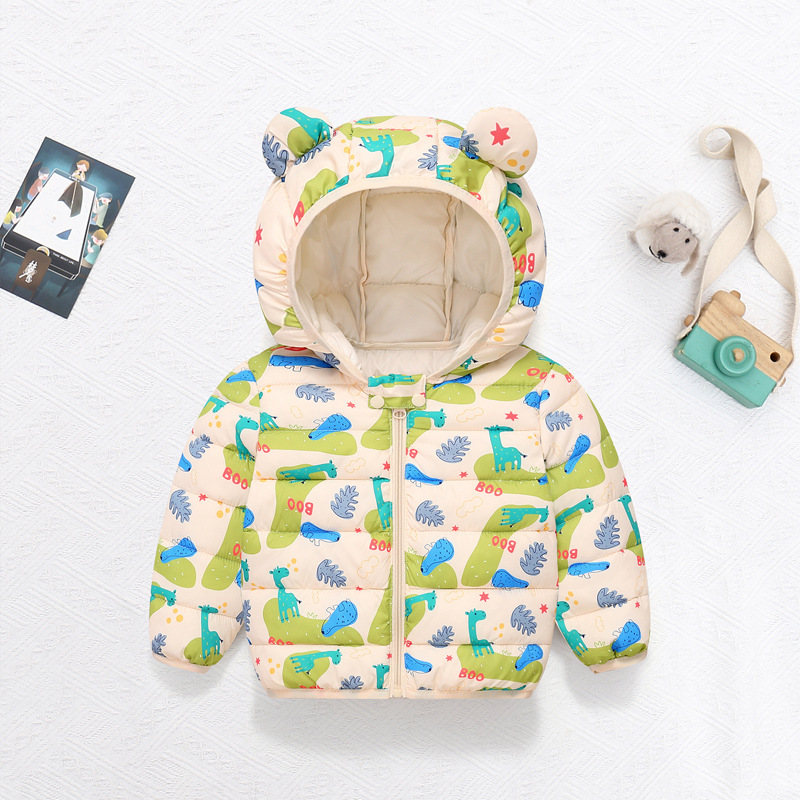 子供の綿のコート赤ちゃん漫画ダウンジャケット男の子フード付き - Winter Clothing For Toddlers のレビューと価格