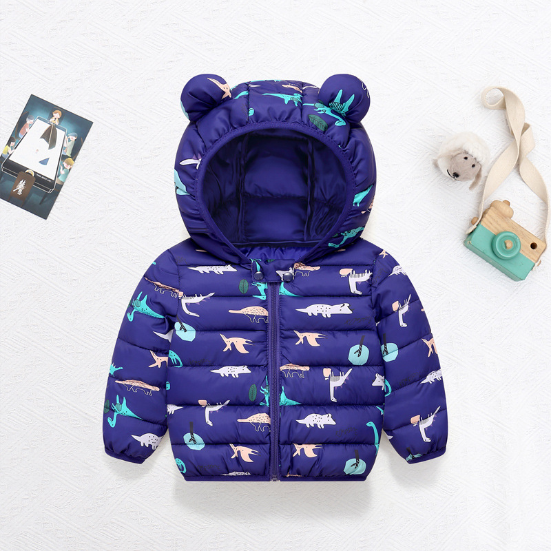 子供の綿のコート赤ちゃん漫画ダウンジャケット男の子フード付き - Winter Clothing For Toddlers のレビューと価格