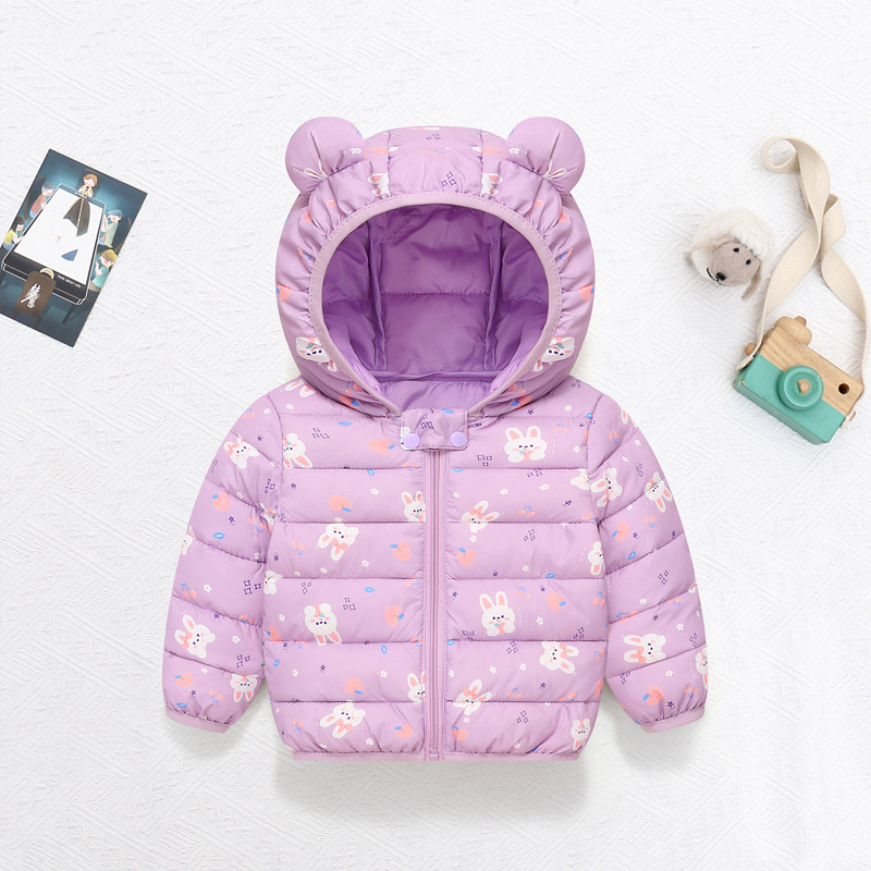 子供の綿のコート赤ちゃん漫画ダウンジャケット男の子フード付き - Winter Clothing For Toddlers のレビューと価格