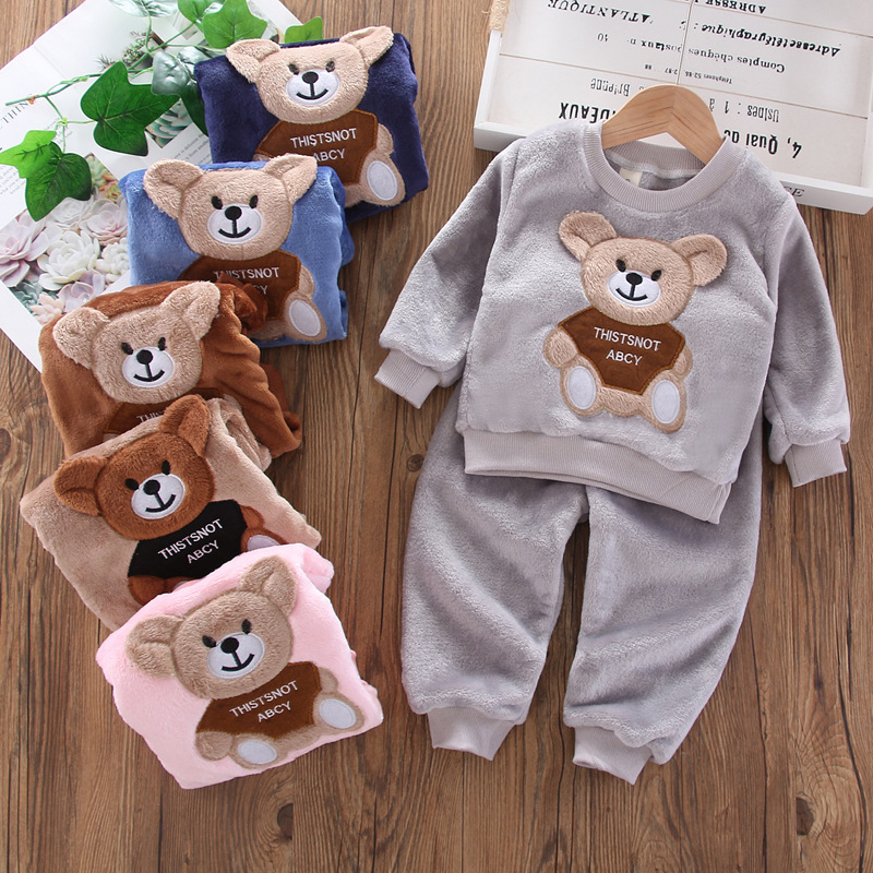 新しい冬の赤ちゃん女の子男の子ホームウェアセット秋のファッシ - Winter Clothing For Toddlers のレビューと価格
